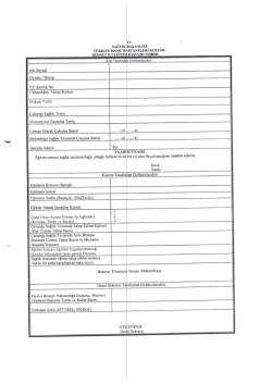 Hizmet İ&ccedil;i Eğitim Formu