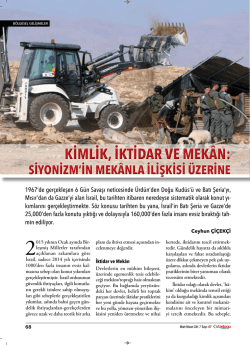 KMLK, KTDAR VE MEKN SYONZM`N MEKNLA LKS