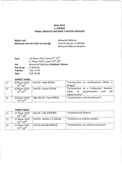 2014-2015 - ODT&Uuml; | YDYO Temel İngilizce B&ouml;l&uuml;m&uuml;