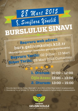 Başvuru Tarihi - Eskişehir Gelişim Koleji