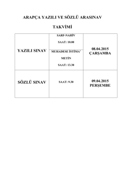 08.04.2015 &ccedil;arşamba
