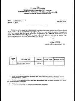 Eki İndir - Trabzon Kanuni Eğitim ve Araştırma Hastanesi