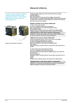 Mekanik kilitleme - Schneider Electric