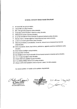 16 KANAL DVR KAYIT ciHAzı TEKNİK &ouml;zELLiKLERi