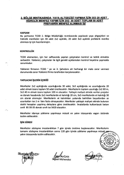 2. B&Ouml;LGE MıNTıKAsıNDA YAYA ALTGE&ccedil;iDi YAPMAK