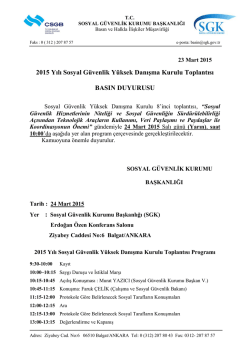 CACHEID=00a1353a-b304-4634-b080-3d35b354ca44;Basın A&ccedil;ıklaması-Sosyal G&uuml;venlik Y&uuml;ksek Danışma Kurulu Toplantısı