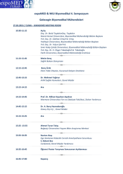 expoMED & NKU Biyomedikal 4. Sempozyum Gelecegin