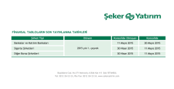 finansal tabloların son yayınlanma tarihleri