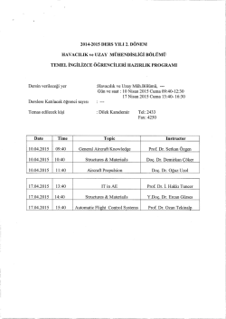 Havacılık ve Uzay M&uuml;hendisliği - ODT&Uuml; | YDYO Temel İngilizce