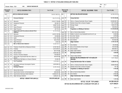 tablo 1.1 b&uuml;t&ccedil;e uygulama sonu&ccedil;ları tablosu 830 316.915.403,29 830