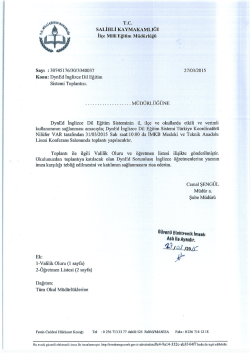 T.C. sALİHLİ KAYMAKAMLIĞI - Salihli İl&ccedil;e Milli Eğitim M&uuml;d&uuml;rl&uuml;ğ&uuml;