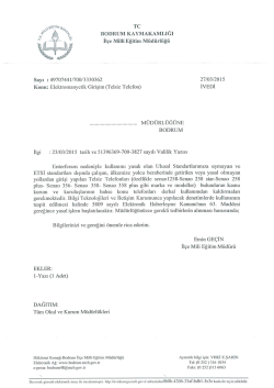 Tc BODRUM KAYMAKAMLIĞI - Bodrum İl&ccedil;e Milli Eğitim M&uuml;d&uuml;rl&uuml;ğ&uuml;