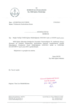 y&uuml;r&uuml;tmenin durdurulması kararı - Bodrum İl&ccedil;e Milli Eğitim M&uuml;d&uuml;rl&uuml;ğ&uuml;
