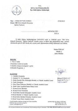 "Bağımlılıkla M&uuml;cadele Kursu" Mahalli Hizmeti&ccedil;i Eğitim Faaliyeti