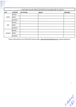 İL&Ccedil;ESİ KARA YoLLARı TRAFİK G&Uuml;VENLİĞİ HAFTAsı (RESİM şiİR