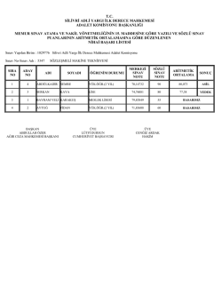 S&ouml;zleşmeli Makine Teknisyeni Nihai Başarı listesi i&ccedil;in tıklayınız.