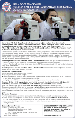iHsAN DoĞRAMAcı vAı&lsaquo;Fı ERZURUM &ouml;zEL BiLKENT