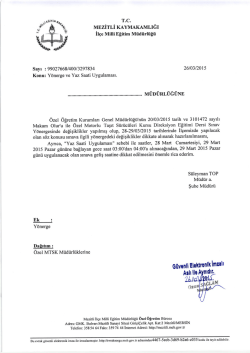 İl&ccedil;e Milli Eğitim M&uuml;d&uuml;rl&uuml;ğ&uuml; Yazısı - mersin