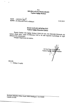 Dr. S&uuml;leyman SAK`ın Dilek&ccedil;esi i&ccedil;in tıklayınız