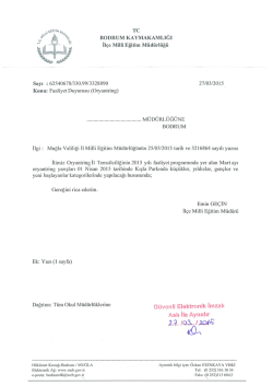 Faaliyet Duyurusu (Oryantring) - Bodrum İl&ccedil;e Milli Eğitim M&uuml;d&uuml;rl&uuml;ğ&uuml;