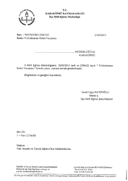 Tüm Mesleki ve Teknik Eğitim Okul Müdürlüklerien