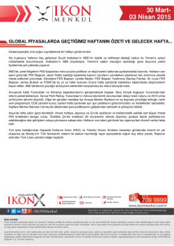 30 Mart- 03 Nisan 2015