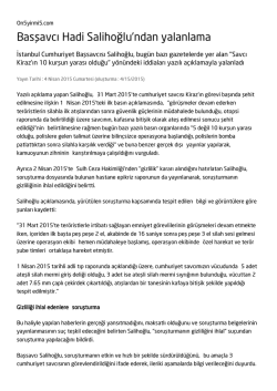 Basşavcı Hadi Salihoğlu`ndan yalanlama