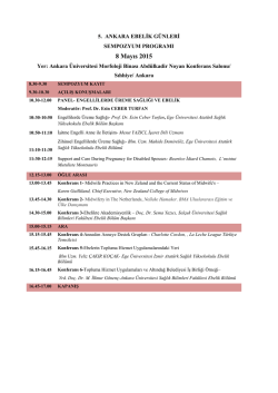 5. ankara ebelik g&uuml;nleri sempozyum programı