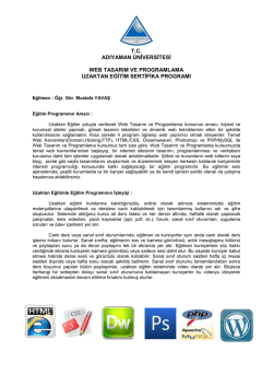 Eğitim Programı konu dağılımı, i&ccedil;eriği ve planı i&ccedil;in tıklayınız.