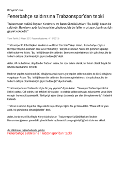 Fenerbah&ccedil;e saldırısına Trabzonspor`dan tepki