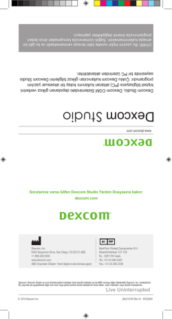 Dexcom Studio Quick Start Guide