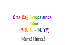 Orta &Ccedil;ağ Avrupası - Skolastik D&ouml;nem (8.