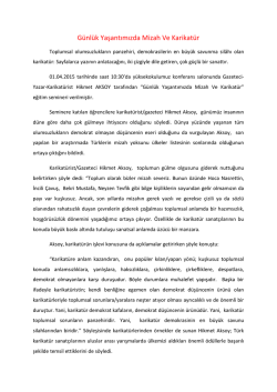 G&uuml;nl&uuml;k Yaşantımızda Mizah Ve Karikat&uuml;r