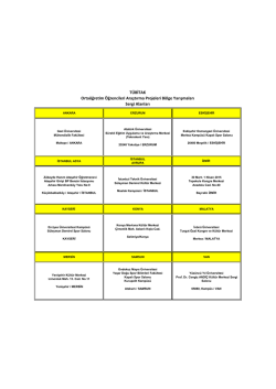 Bölge Sergi Alanları için tıklayınız.