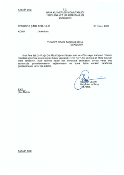 t.c. hava kuvvetleri komutanlığı 1`inci ana jet &uuml;s komutanlığı ihale