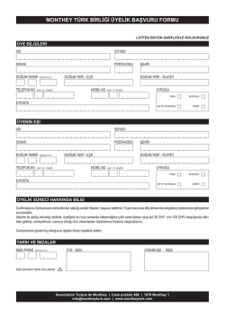 MONTHEY T&Uuml;RK BİRLİĞİ &Uuml;YELİK BAŞVURU FORMU