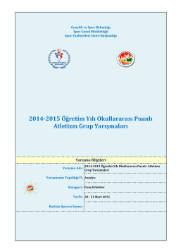 erkek sonuç - Antalya Gençlik ve Spor İl Müdürlüğü
