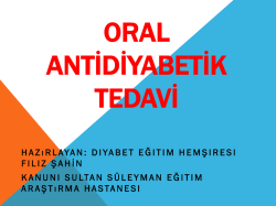 Oral Antidiyabetik Tedavisi