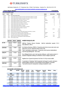 Forex Akşam B&uuml;lteni