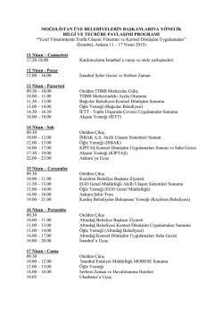 MOĞOLİSTAN ÜYE BELEDİYELERİN BAŞKANLARINA YÖNELİK