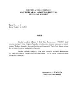 Karar - İstanbul Anadolu Adliyesi