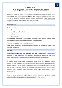 Başvuru Koşulları - T&uuml;rkiye İş Bankası