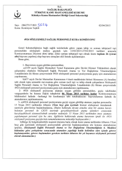 4924 s&ouml;zleşmeli personel komisyon kararı ve ek
