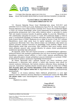 IRAK ÜRÜNLERİN DENETİMİ İLE İLGİLİ SİSTEM ÜZERİNE