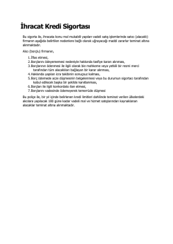 İhracat Kredi Sigortası