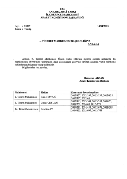 T.C. _ ANKARA ADLİ YARGI _ ILK DERECE