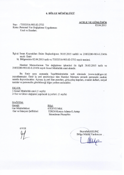 03.04.2015 - TCDD 6. Bölge