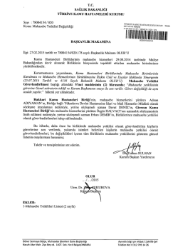 G&uuml;ncel Muhasebe Yetkilisi Değişikliğine Dair 01.04.2015 tarihli ve