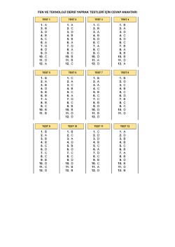 fen ve teknoloji dersi yaprak testleri i&ccedil;in cevap anahtarı 1. a 2. b 3. d