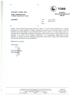 antalya ticaret borsası k&uuml;&ccedil;&uuml;k baş hayvan işaretlenmesi hakkındaki